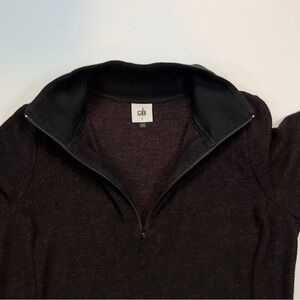 Cabi Small Black Quarter Zip Funnel Neck Sweater Dress Long Sleeve